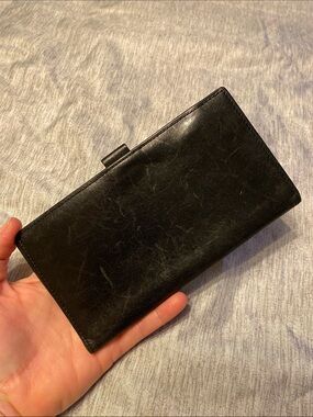 COACH Vintage Black Checkbook Cover